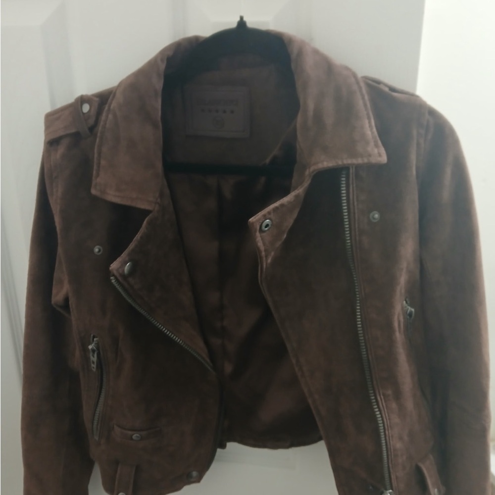 Blank NYC Brown Suede Moto Jacket